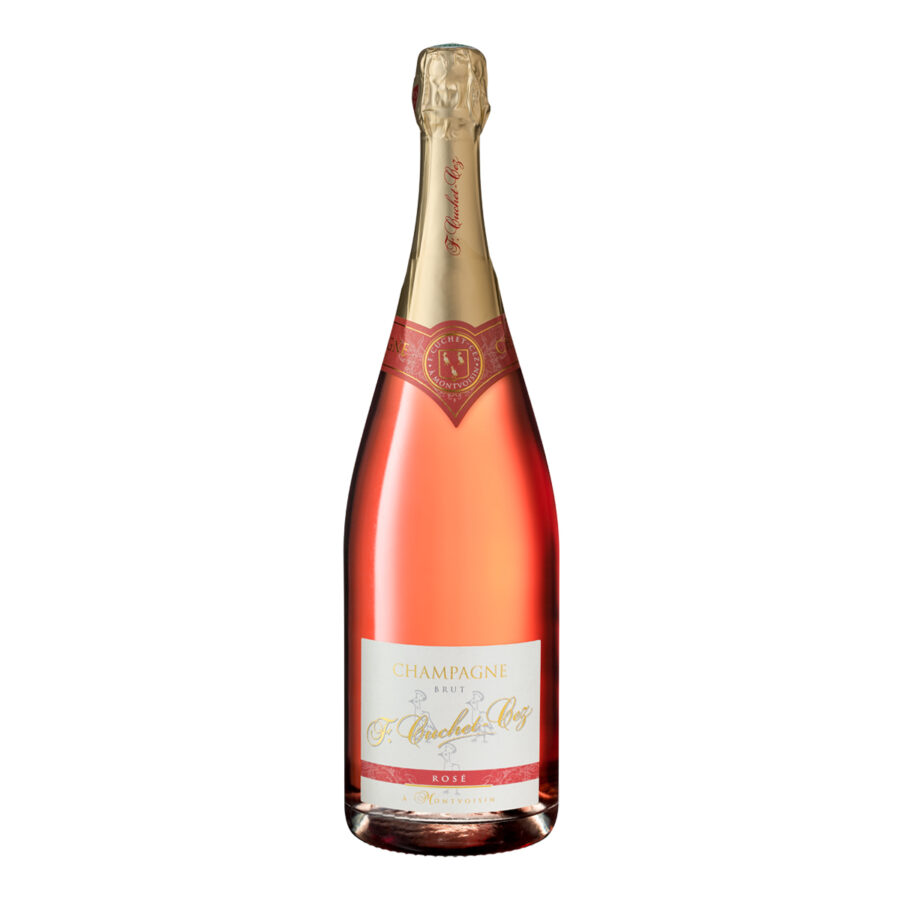 Musujące wino - Champagne Rose Brut - Cuchet-Cez - 1500 ml - Francuskie