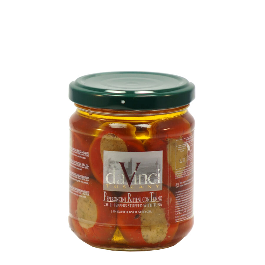 Tuna & Capers Stuffed Peppers - 180/130gr - Da Vinci - Tuscany - Italian